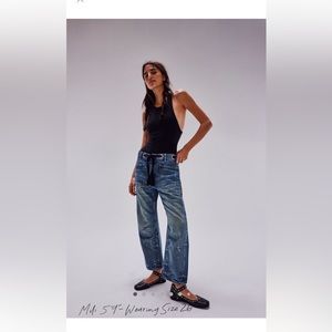 Free People We The Free Moxie Pull-On Barrel Jeans